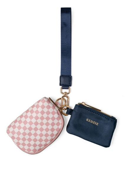 Kedzie Tandem Wristlet Set in Check Please