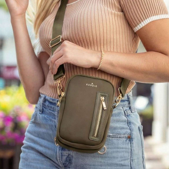 Kedzie Olive Green Sloane Convertible Sling Bag