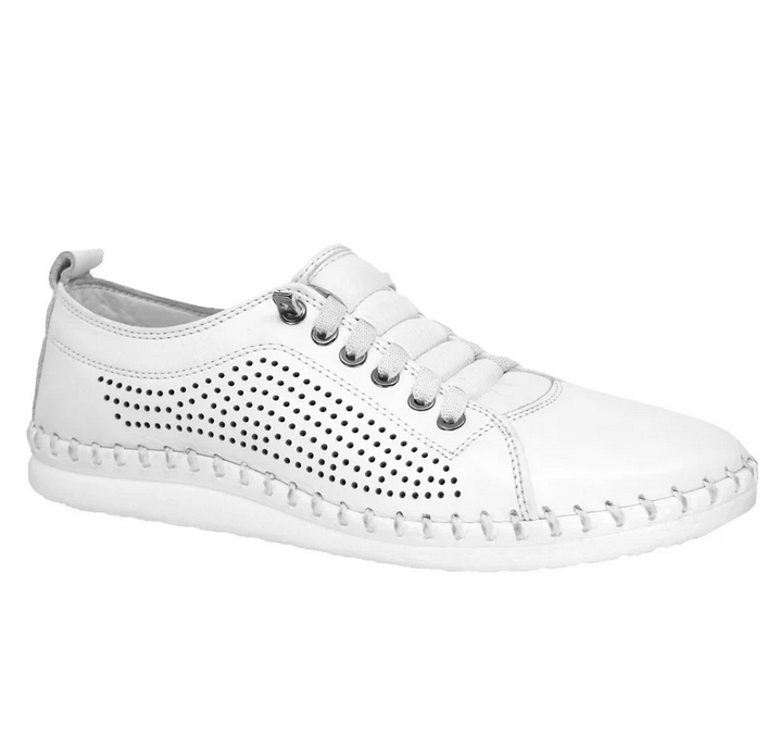Everly Leroa White Genuine Leather Shoe