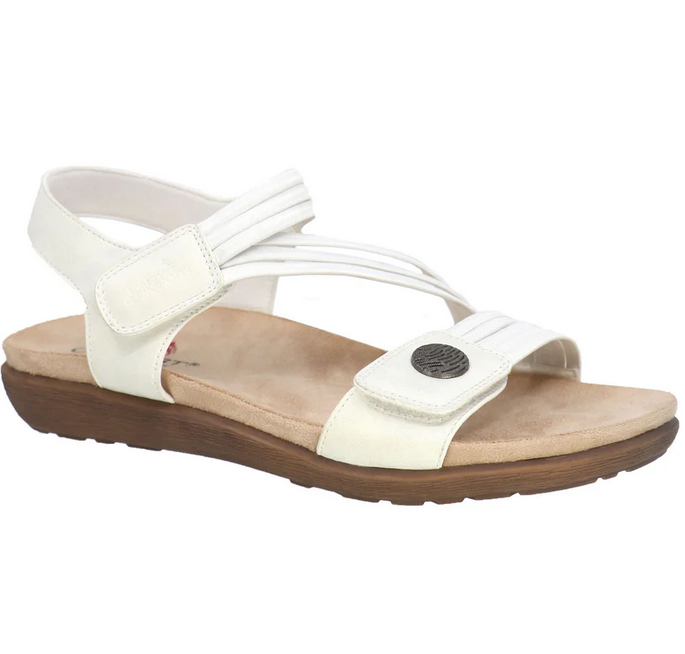 Lady Comfort Brianna White Sandal 