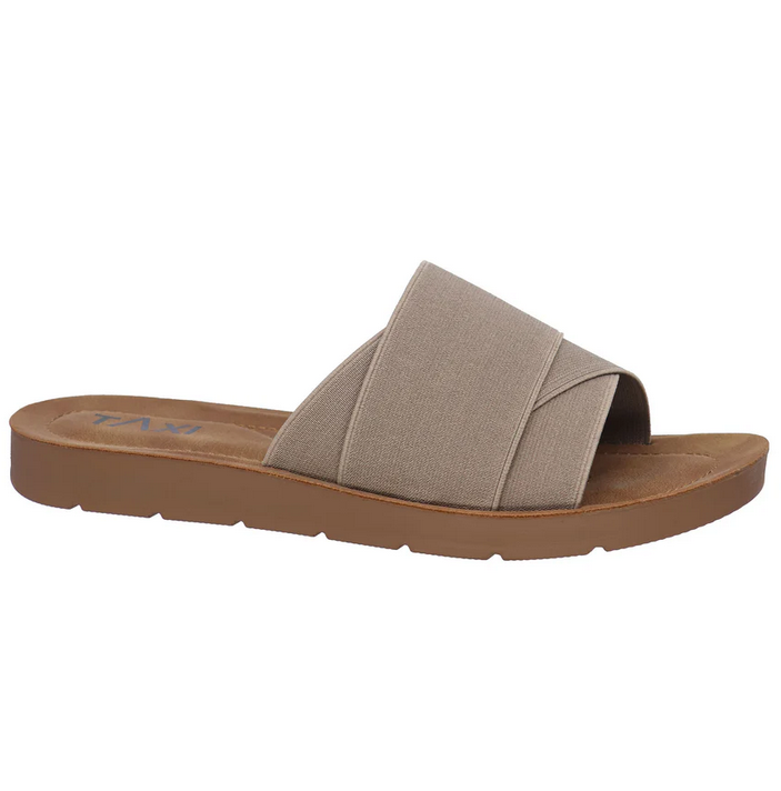 Taxi Jodi Taupe Slide Sandal