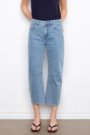 Charlie B Denim Blue Barrel Leg Jeans