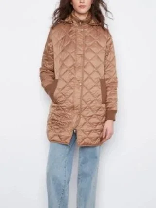 Charlie B Reversible Puffer with Removable Hood in Truffle