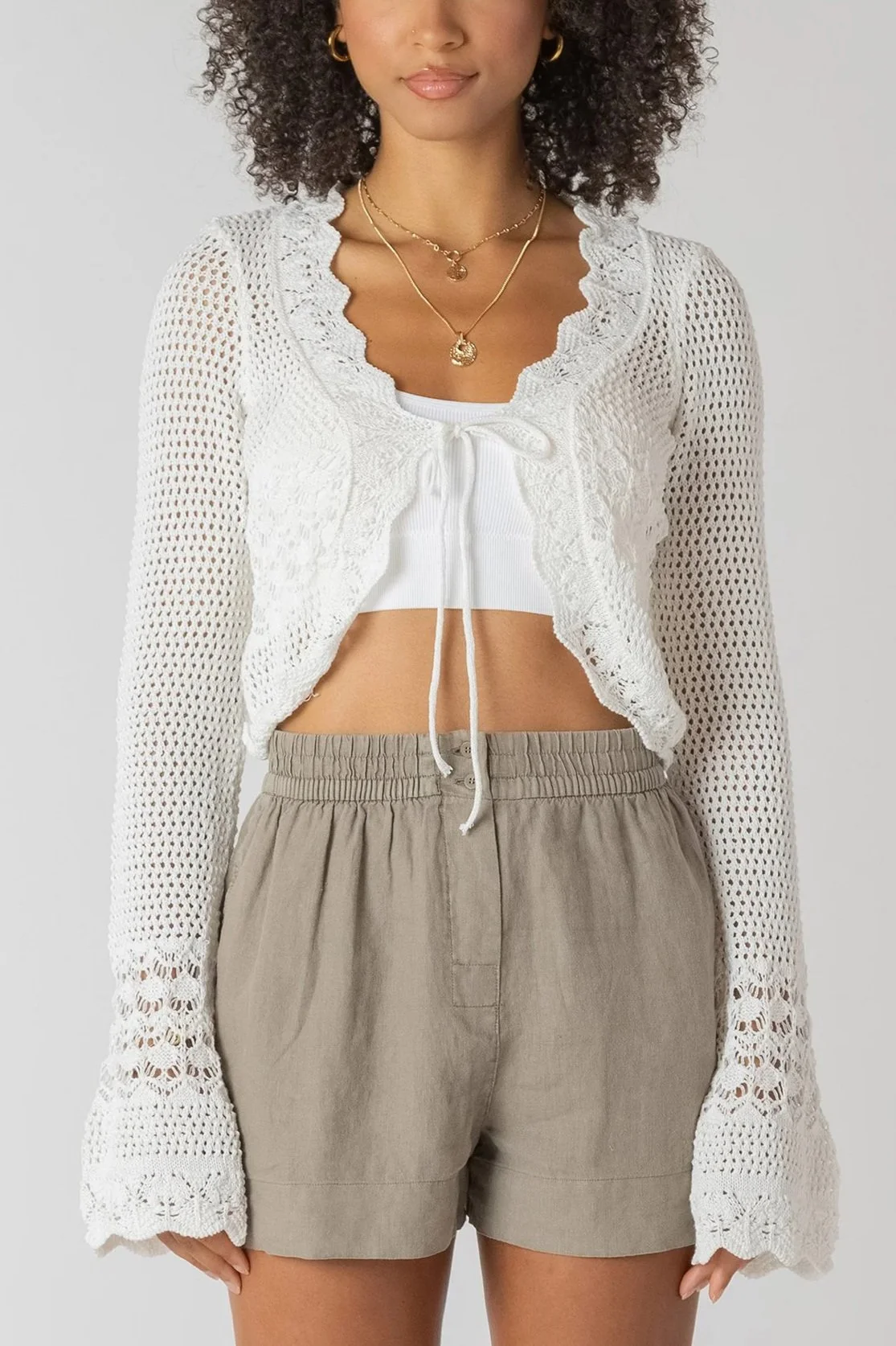 Room 34 Cream Crochet Top