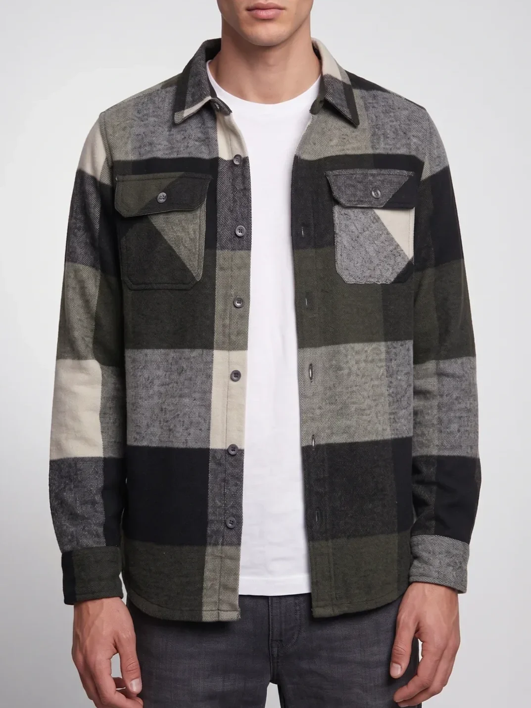 Point Zero Bonded Check Pattern Overshirt