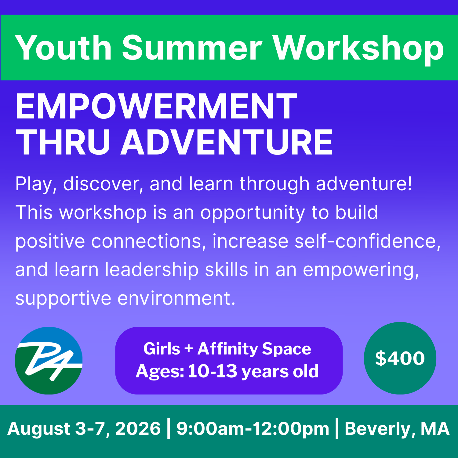 Youth Summer Workshop: Empowerment thru Adventure
