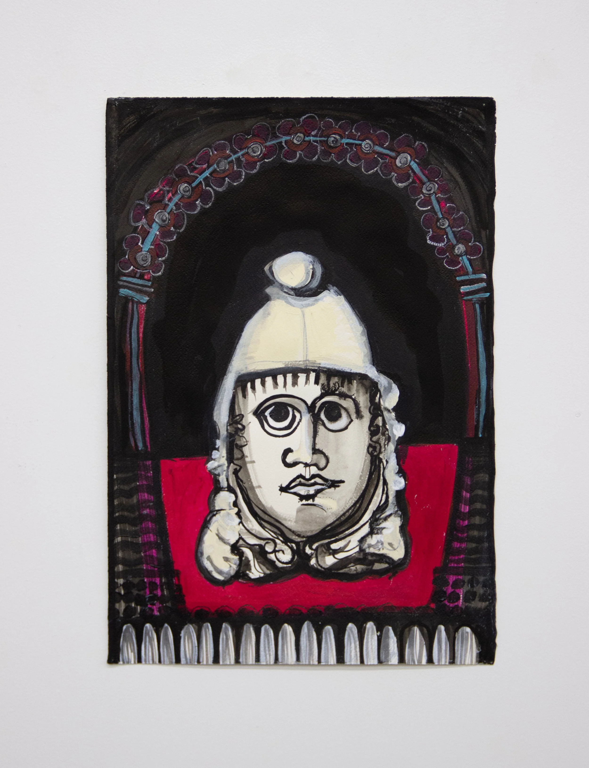 Face of Mithras, 2024
Ink and acrylic on paper
22 1/2 x 15 1/2 inches