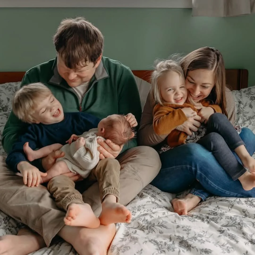 A brand new little love to make this Christmas even sweeter...and big brother &amp; big sister are already smitten. Congratulations, Hedlins!