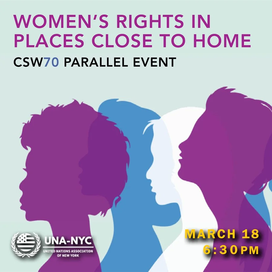 Women’s Rights in Places Close to Home (CSW70 Parallel Event)