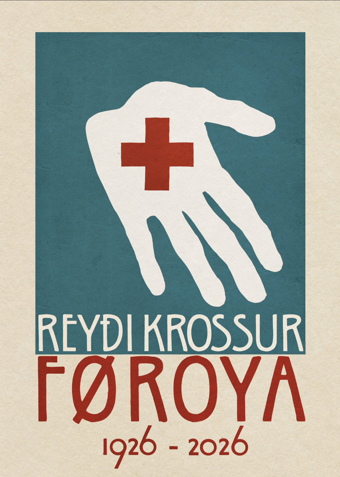 Red Cross Faroe Islands 100 years anniversary poster 50x70 