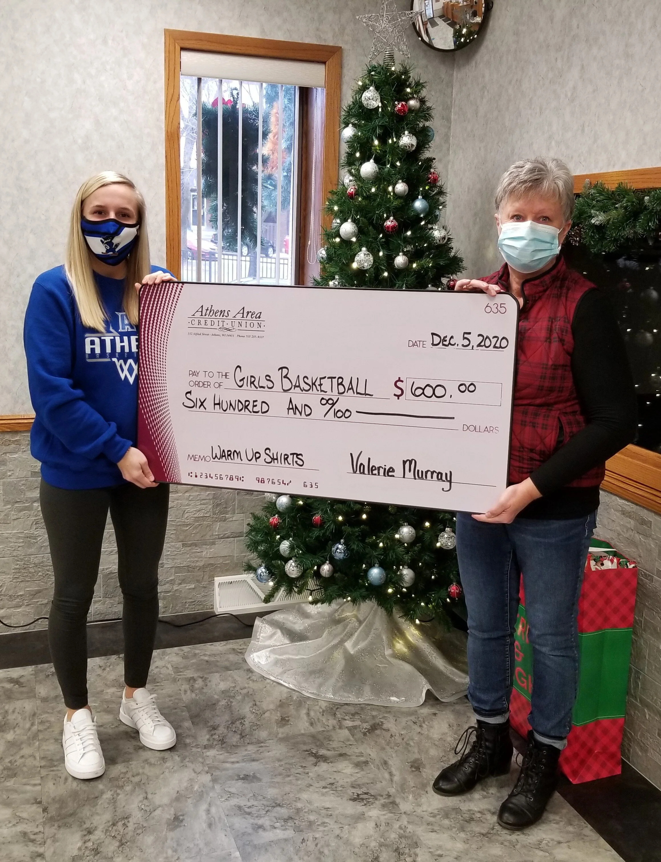 Athens Girls Basketball Donation 