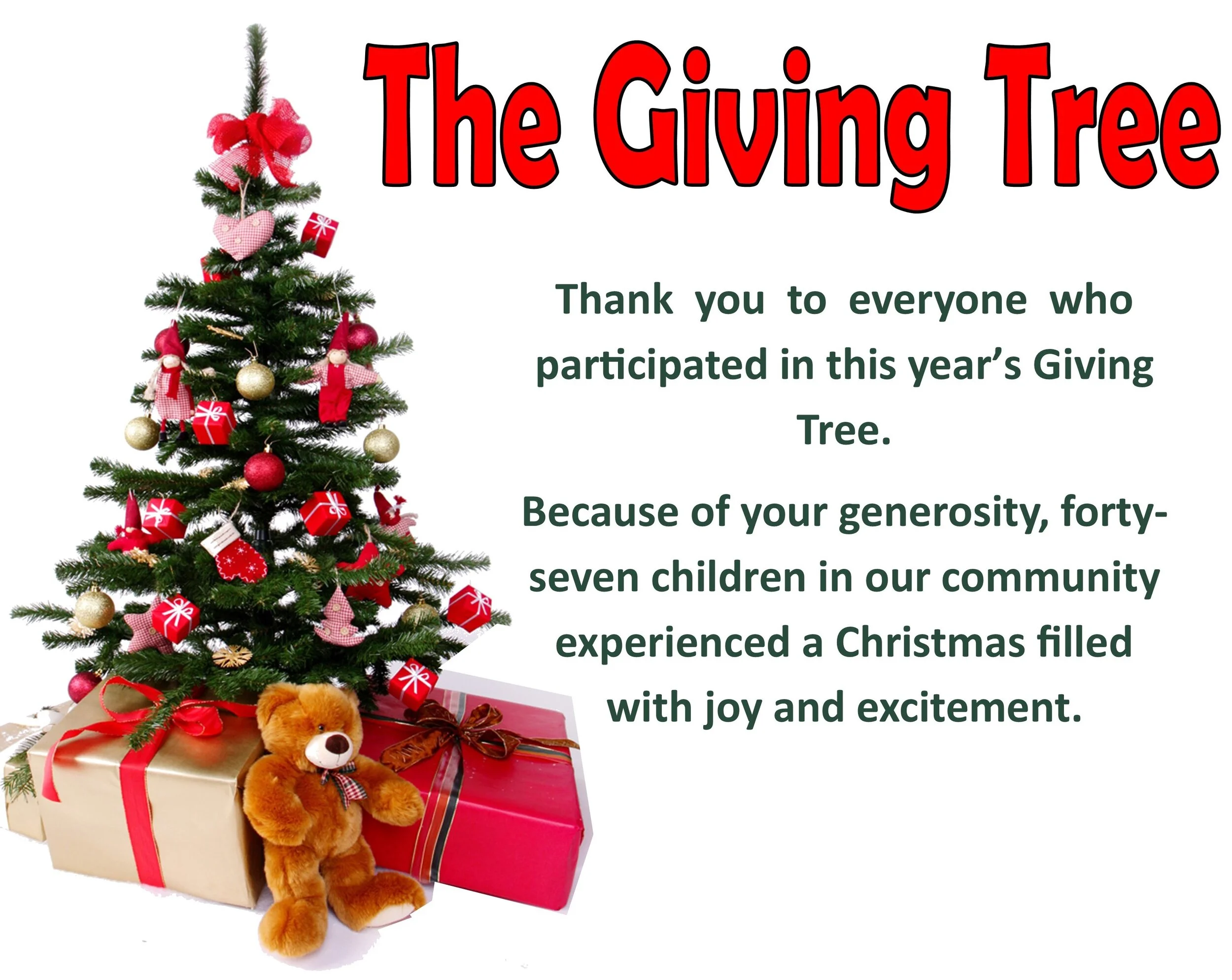 Giving Tree Thank You