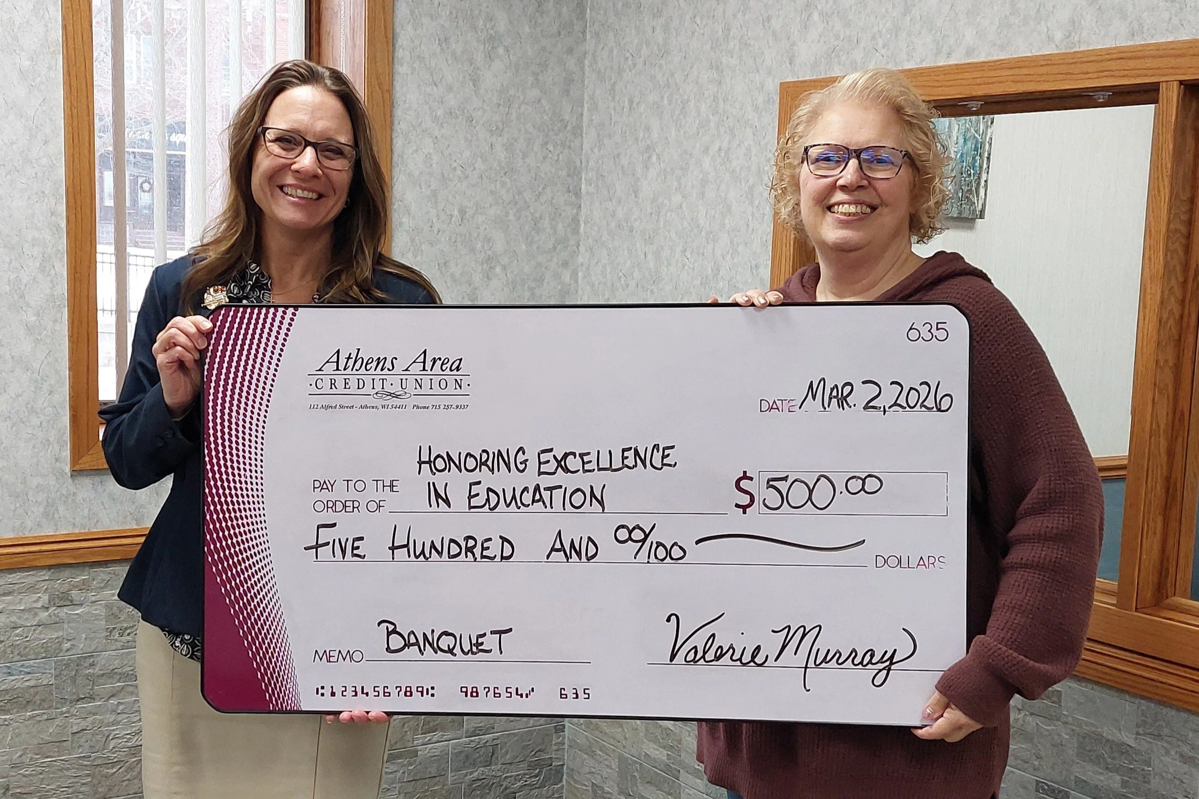Honoring Excellence in Education Donation