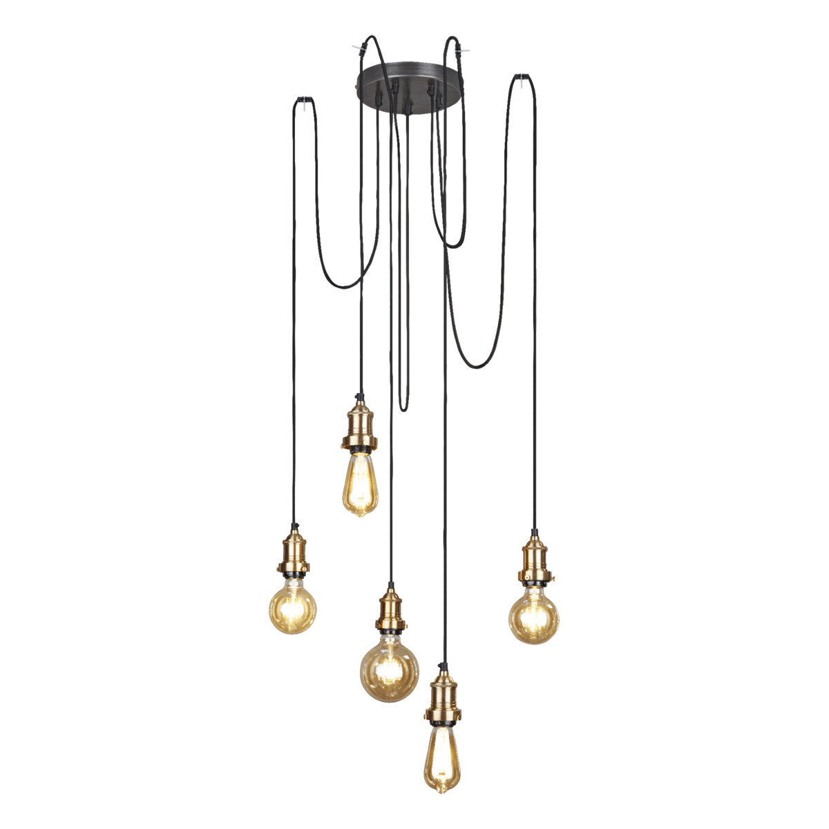 Industville Brooklyn 5 Wire Pendant BR-5WP-B