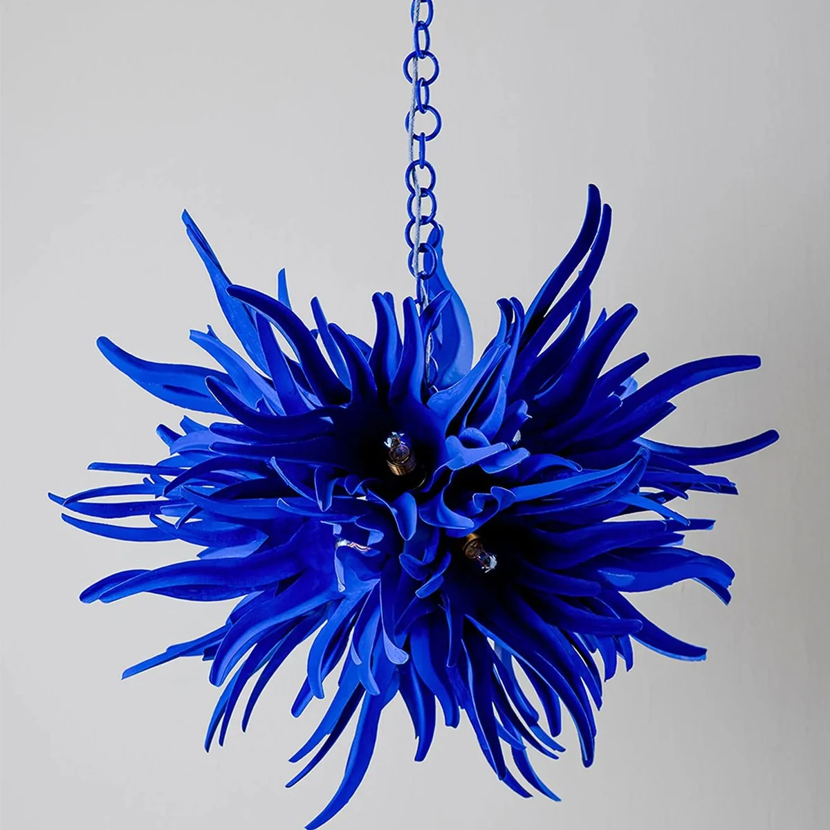 Porta Romana - Urchin Chandelier Large in Electric Blue
