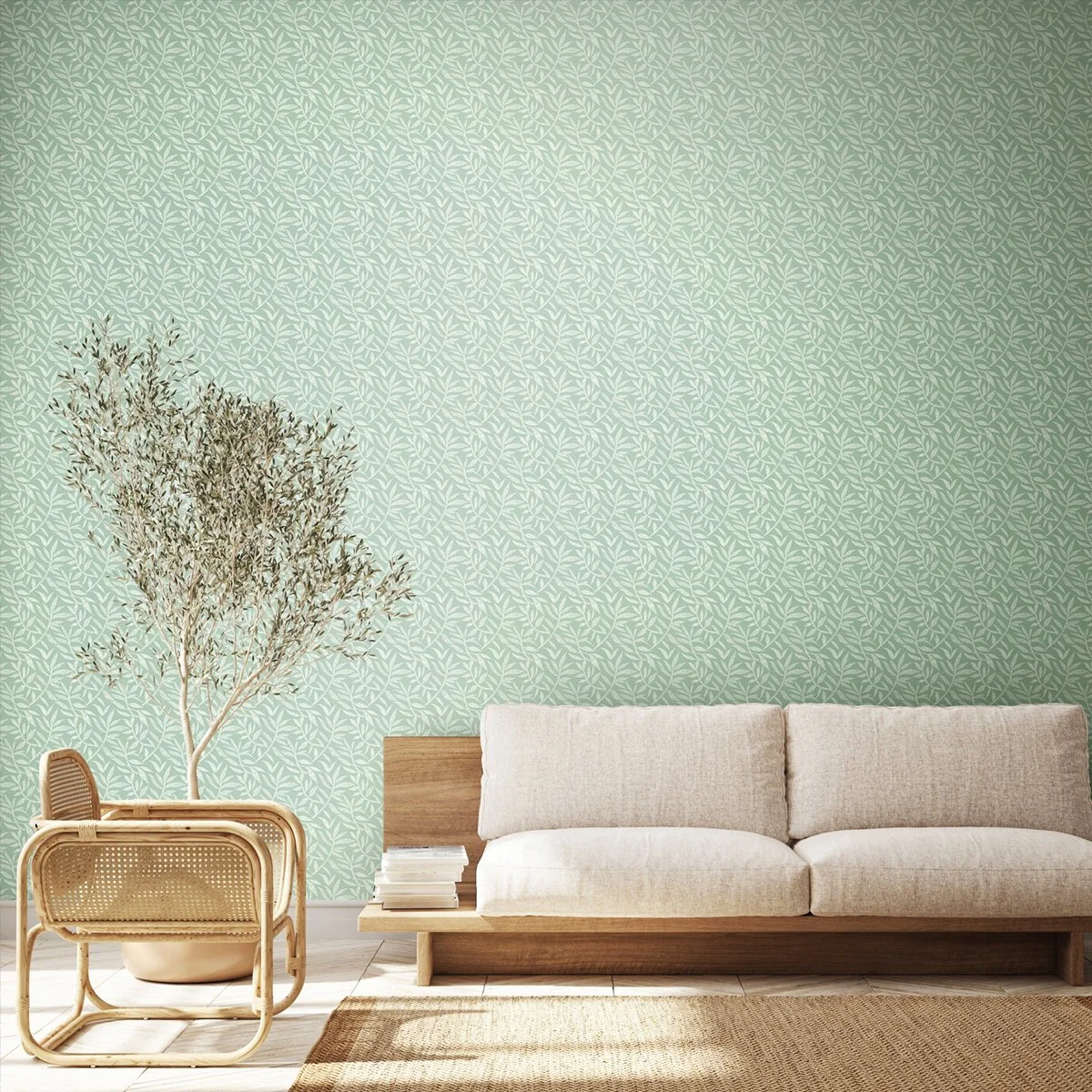 Ohpopsi - Dotty Leaf Wallpaper