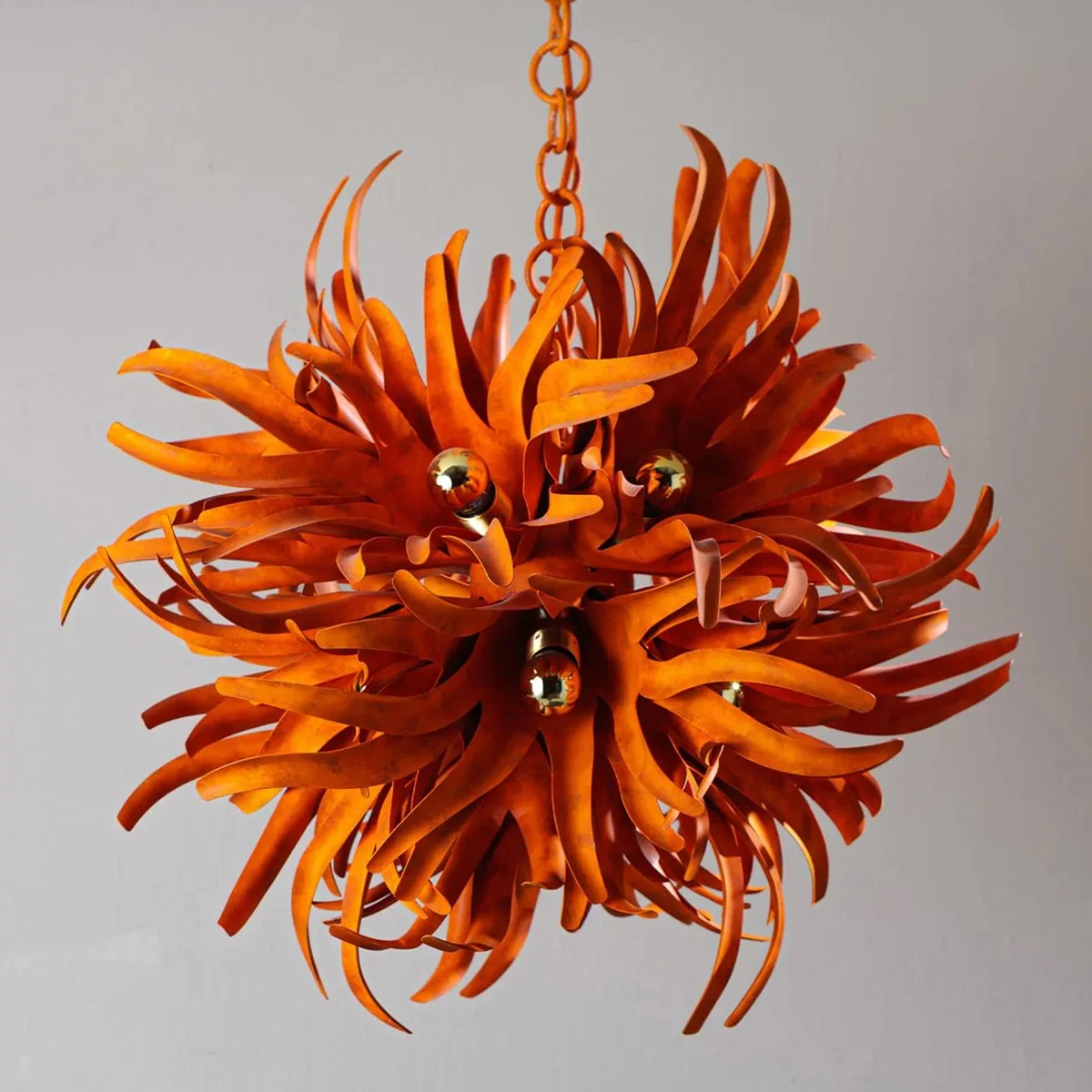 Porta Romana - Urchin Chandelier Large in Persimmon