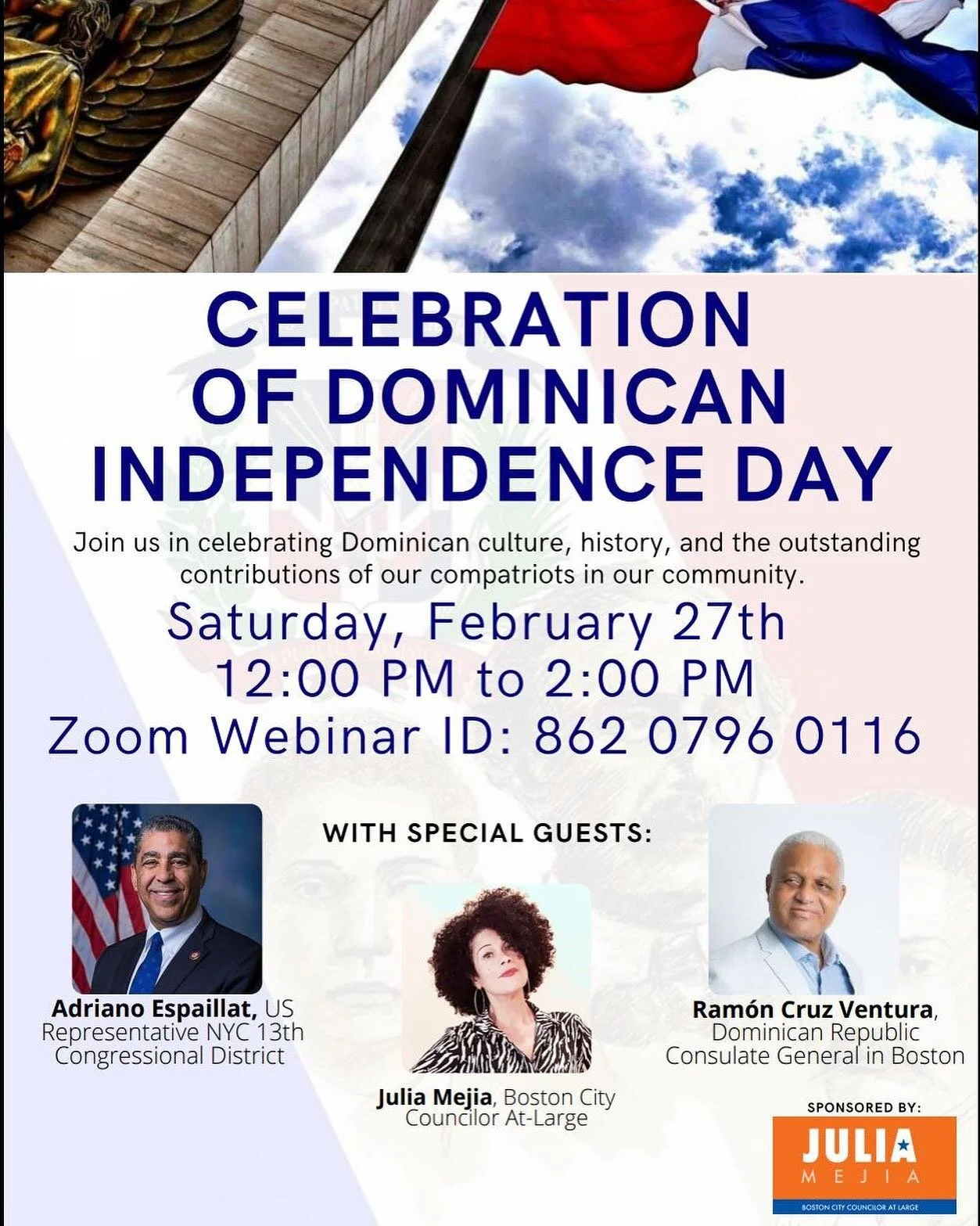 Yo estoy muy orgullosa de todos mis logros, pero una de las cosas de las que estoy m&aacute;s orgullosa es de ser Banileja. Estoy emocionada de celebrar el D&iacute;a de la Independencia Dominicana y honrar a los dominicanos en Boston que nos han all