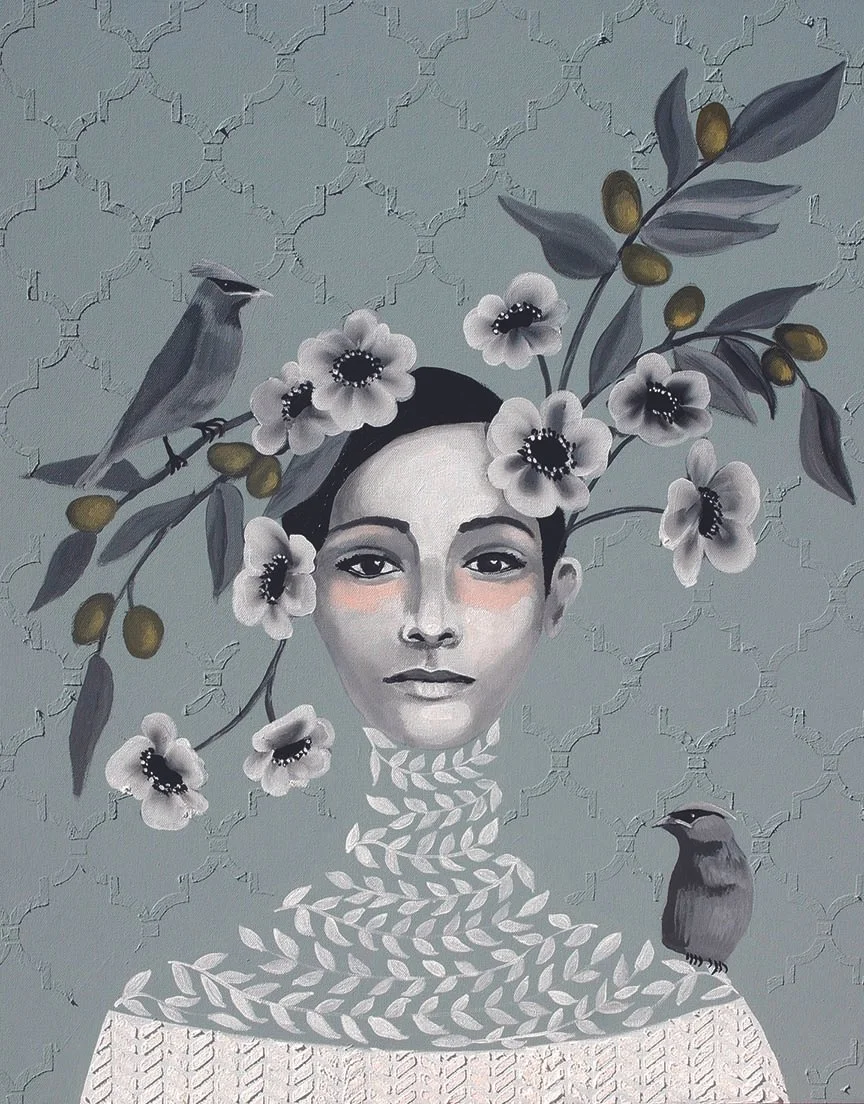 "There's Magic Everywhere" 30"x24" mixed media on canvas (private collection)