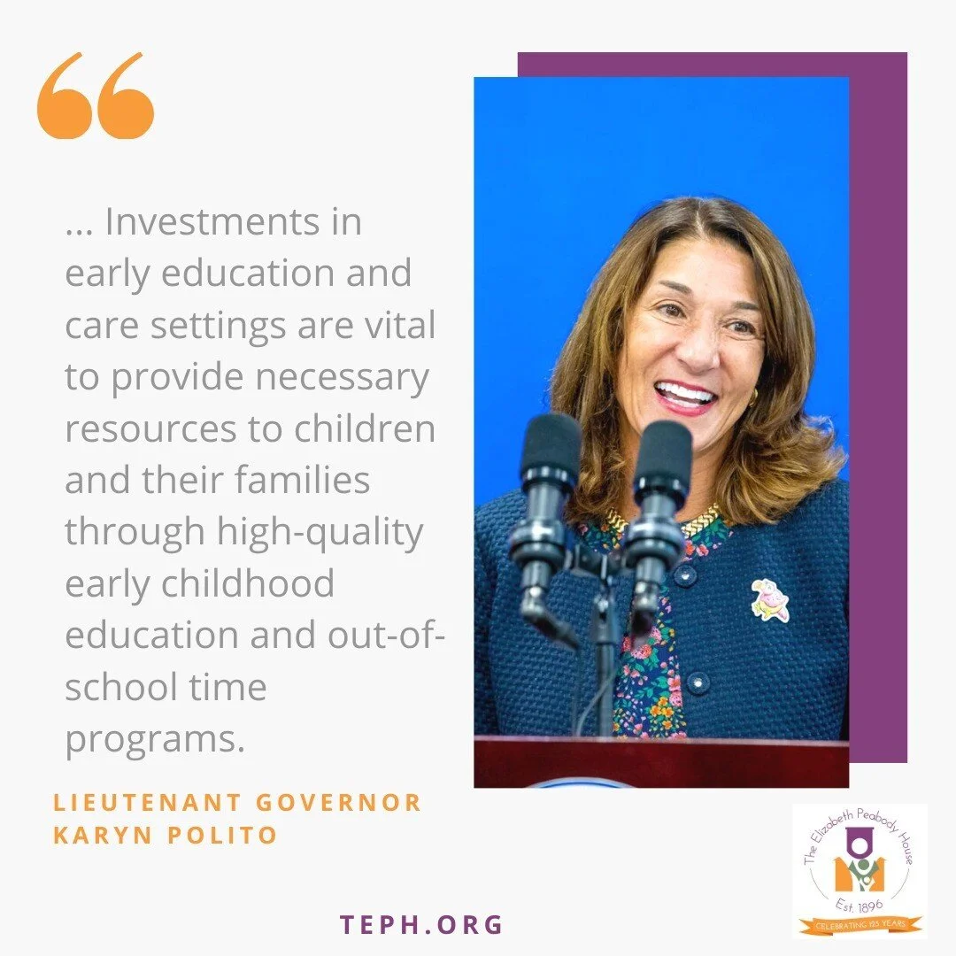 We'd like to express our gratitude towards the Baker-Polito administration, the Children's Investment Fund and CEDAC, and the Massachusetts Department of Early Education &amp; Care. EPH was awarded $205,000 in the latest round of Early Education and 