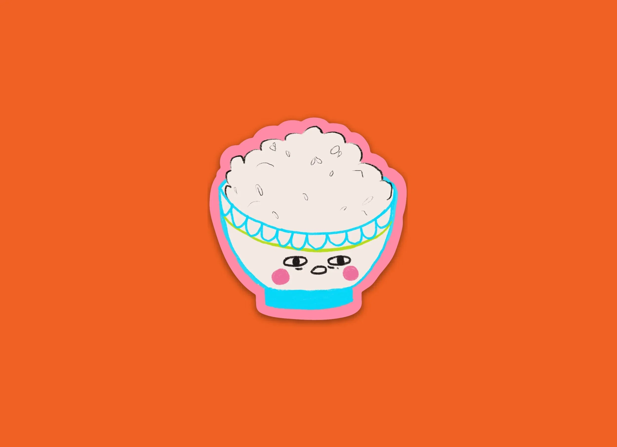 Gohan Chawan Die Cut Sticker