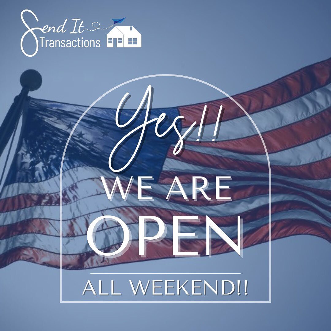 We&rsquo;re halfway through the year and things aren&rsquo;t slowing down 😮&zwj;💨! &mdash; It&rsquo;s time for you to enjoy the long 4ⓣⓗ ⓞⓕ ⓙⓤⓛⓨ weekend 🇺🇸🇺🇸with friends and family!
&bull;
We&rsquo;re open all weekend for your offer drafting &a