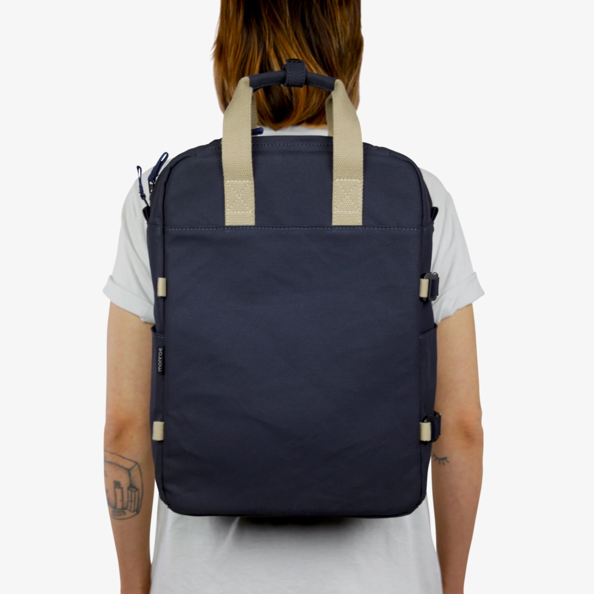 Lotus Navy Rear on Female Model Rucksack.jpg
