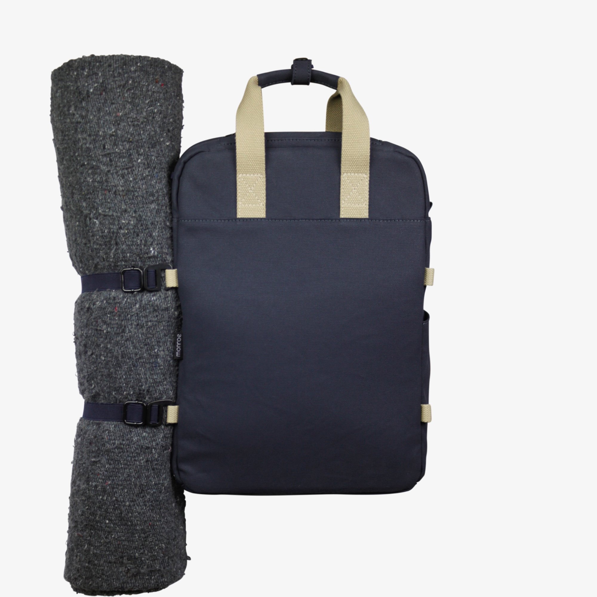 Lotus Navy Front with Blanket.jpg