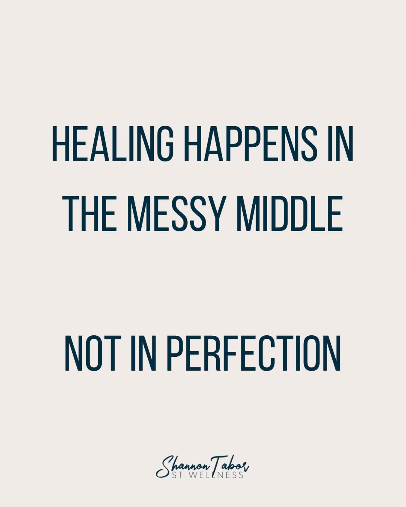 You&rsquo;ve been taught that health means doing everything perfectly.

Perfect diet. Perfect workout. Perfect schedule.

(And when life gets messy, you think you&rsquo;ve failed.)

But healing doesn&rsquo;t happen in the perfect days.

Healing happe