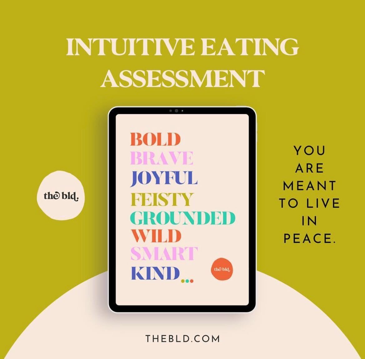 You are meant to live in peace.

Get your free Intuitive Eating Assessment to help you begin your journey to finding a more peaceful relationship with food &amp; your body. 

👉  Link is in my bio.