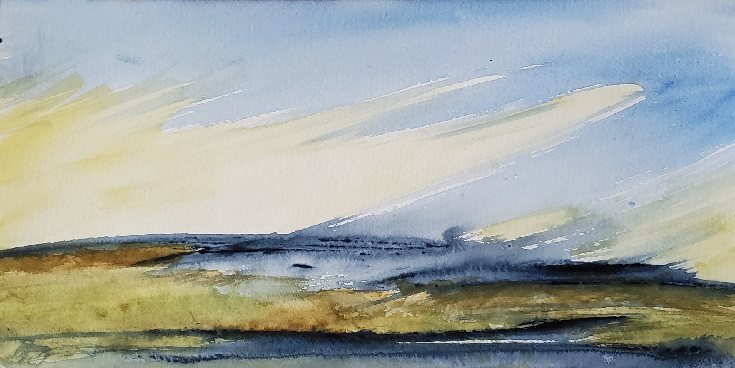Sunlight 6" x 12" watercolor on paper