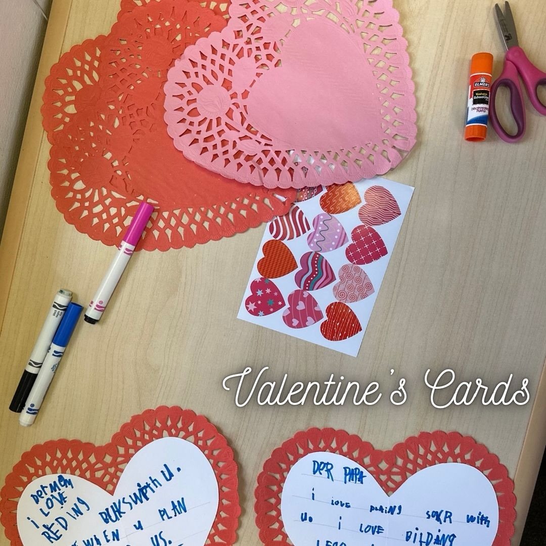 Happy Valentine&rsquo;s Day from Cope Speech Therapy!

Valentine&rsquo;s Day cards are a perfect opportunity to support reading and writing skills in a real-life context. 

We practiced: ❤️sounding out words
❤️spelling and sentence formation ❤️organi