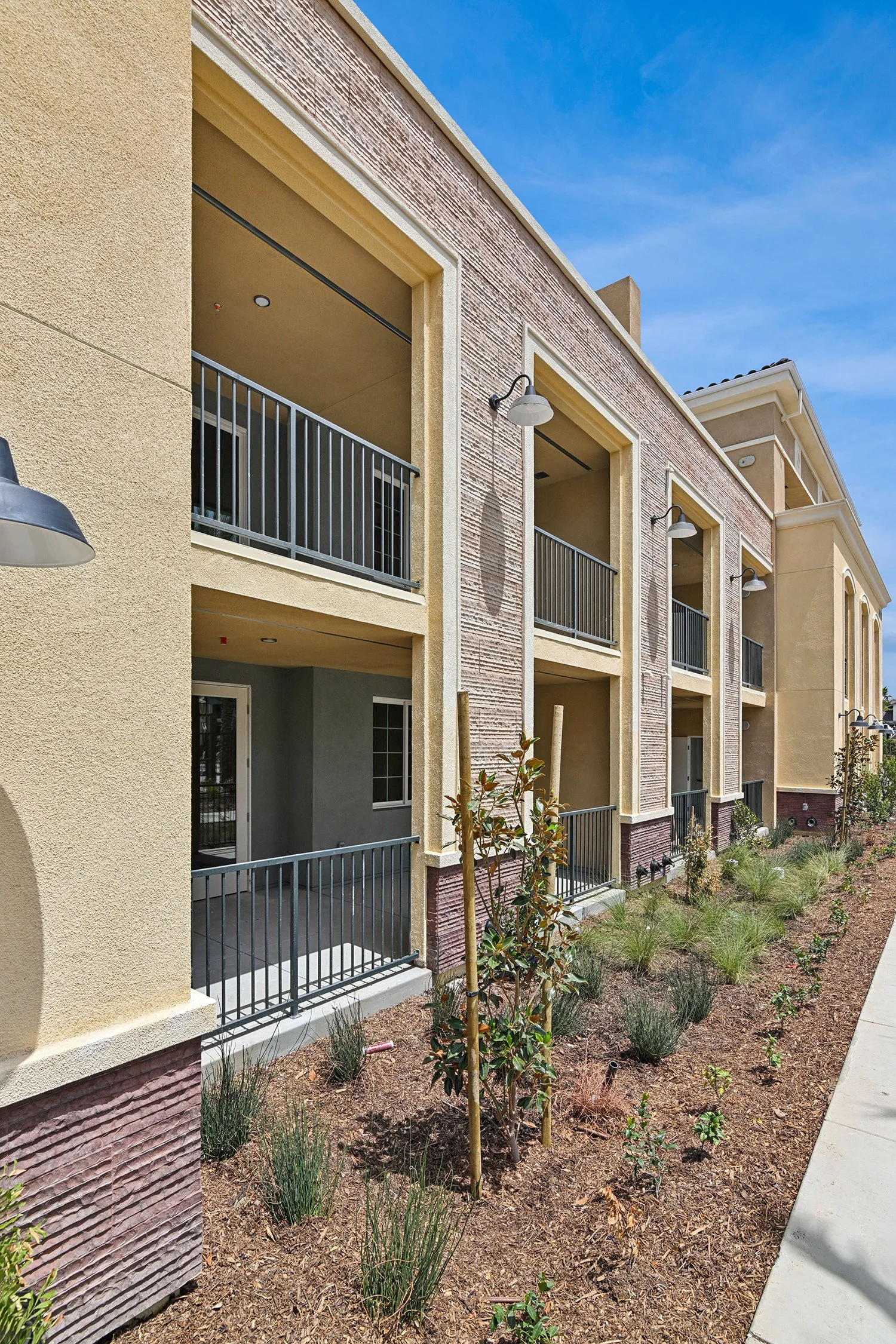 Building exterior of Rendezvous Phase II with striking and beautiful architectural details. 