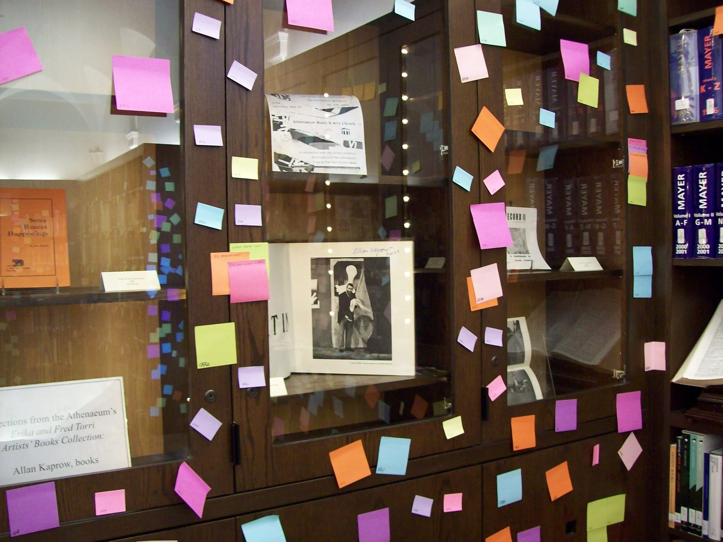 SELECTIONS FROM THE ATHENAEUM’S ERIKA AND FRED TORRI ARTISTS’ BOOK COLLECTION: Allan Kaprow, books