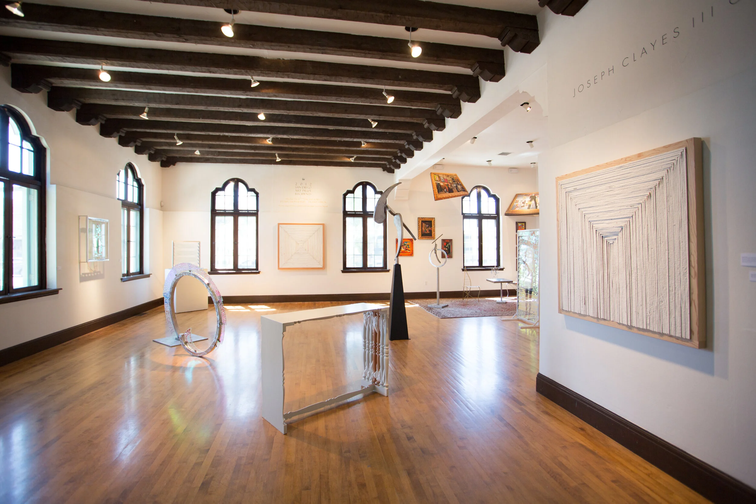 SAN DIEGO ART PRIZE RECIPIENTS: Arline Fisch with Vincent Robles and Jeffery Laudenslager with Deanne Sabeck
