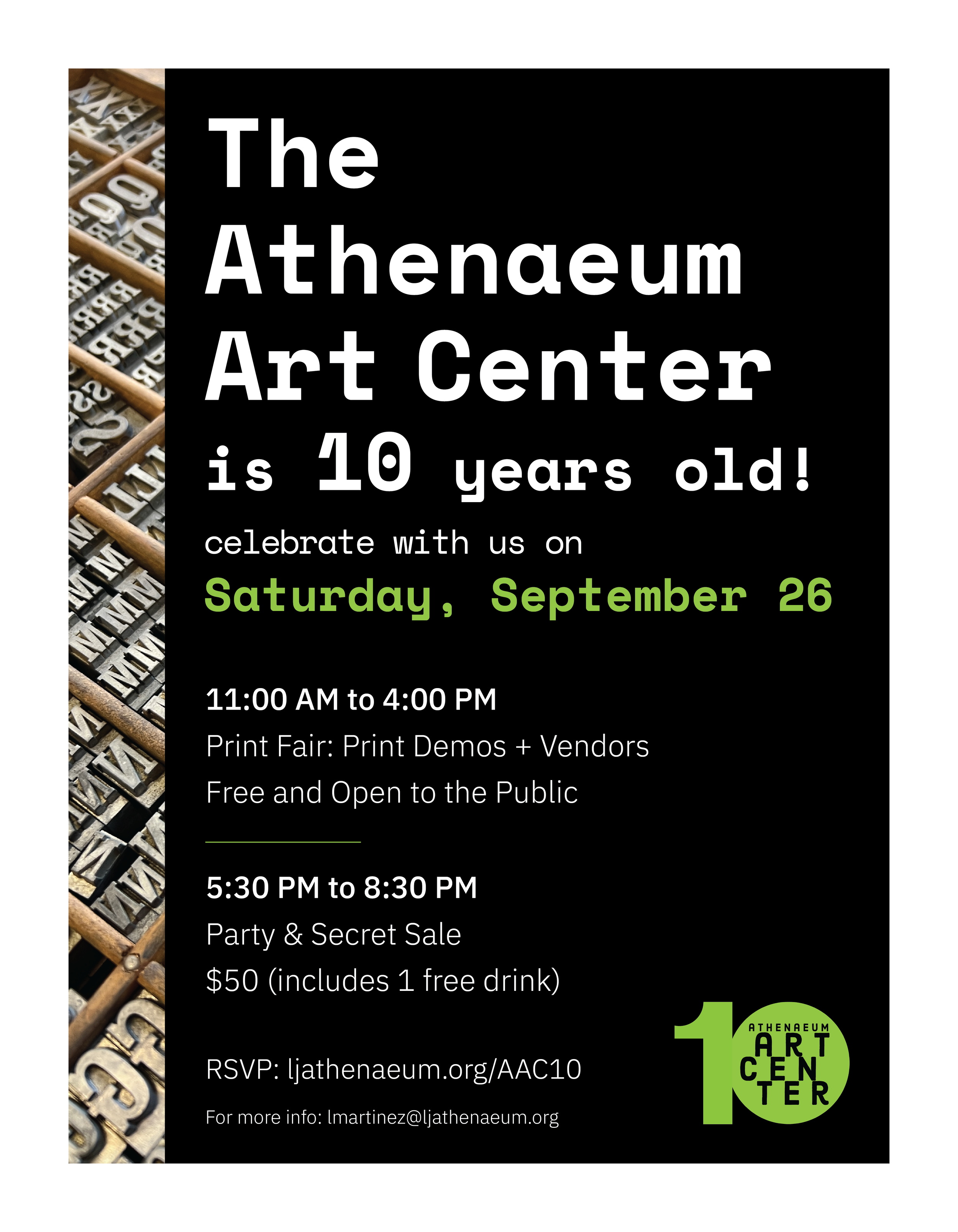 Athenaeum Art Center's 10th Anniversary Celebration&nbsp;