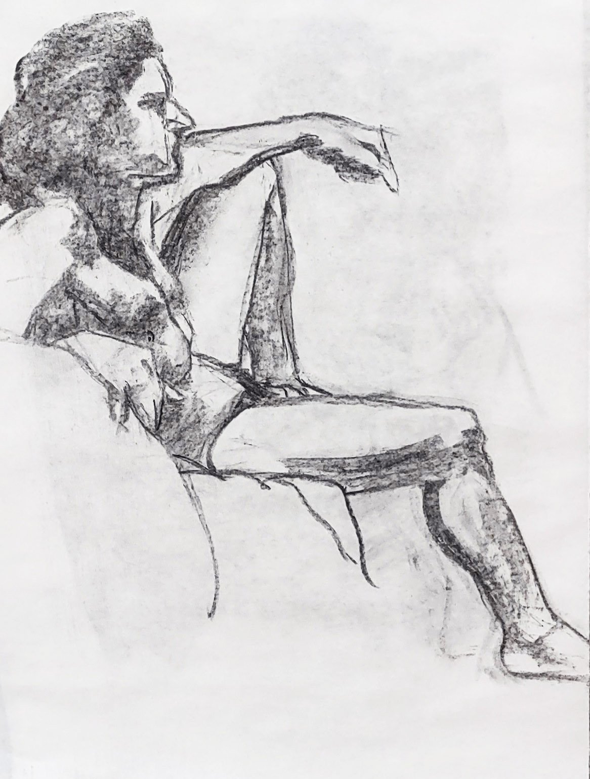 19. Life-Size Figure Drawing: Charcoal & Experimental Media