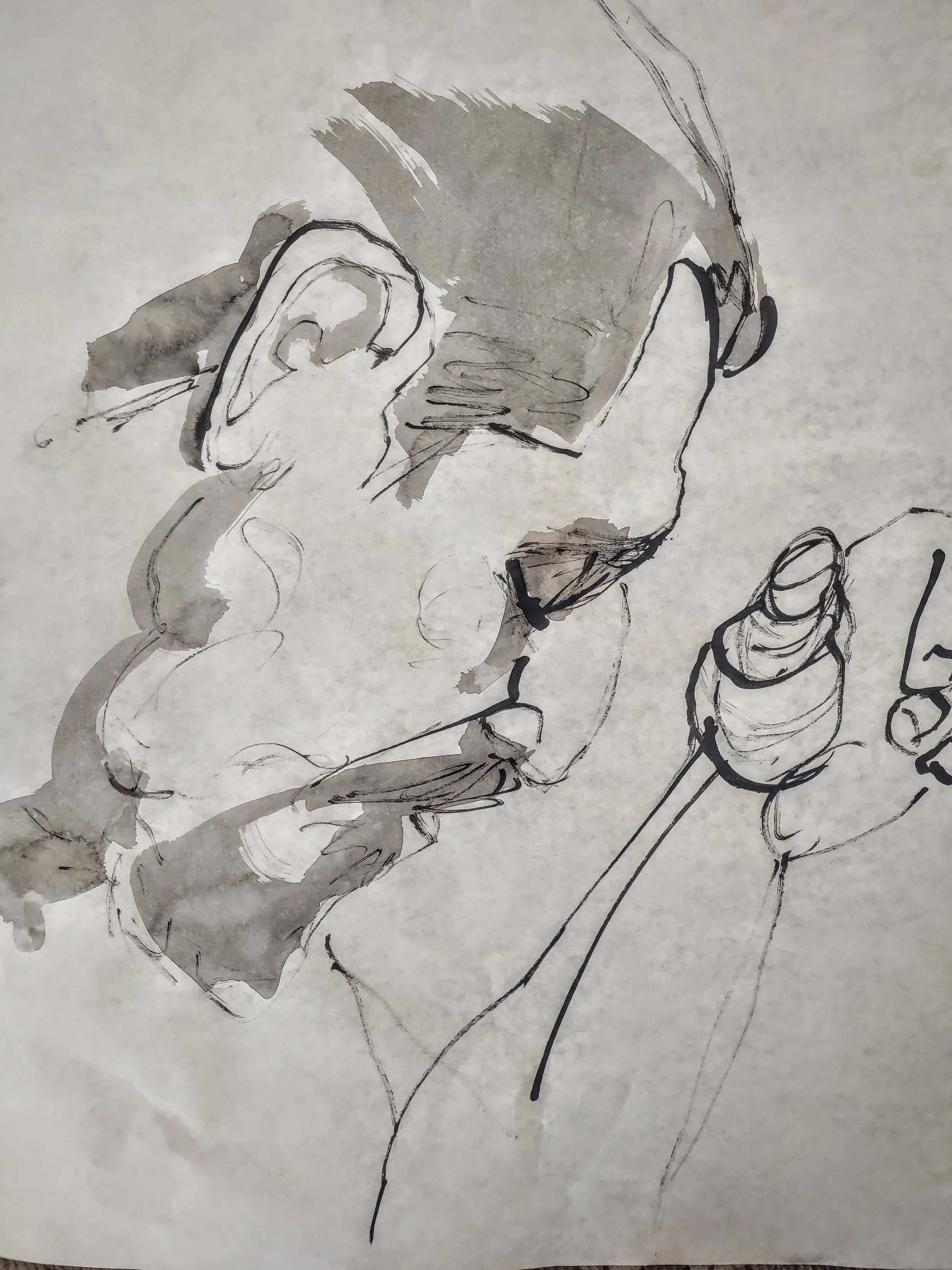 16. Drawing Still Life with Sticks and Ink