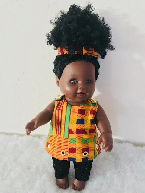 African American Baby Doll with African Clothing/Ama