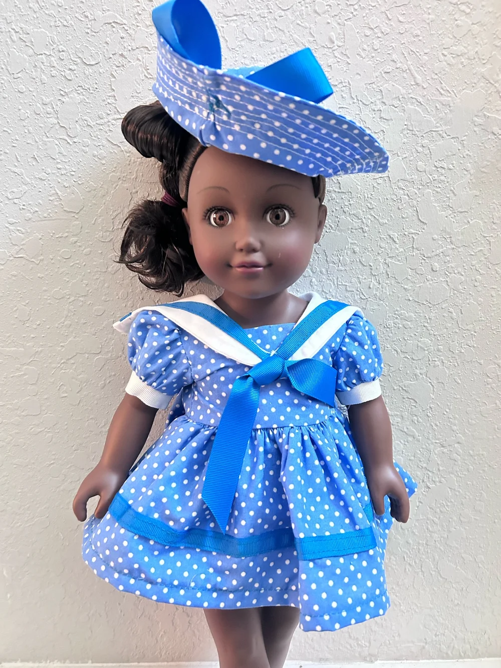 Doll Clothesline/Two Piece Outfit for 18 Doll/ Blue Polka Dot Dress with  matching Hat  CeciNicole ShopCecinicole Shop | Handmade African Handbags &  Accessories | Authentic Ankara Fabric Bags
