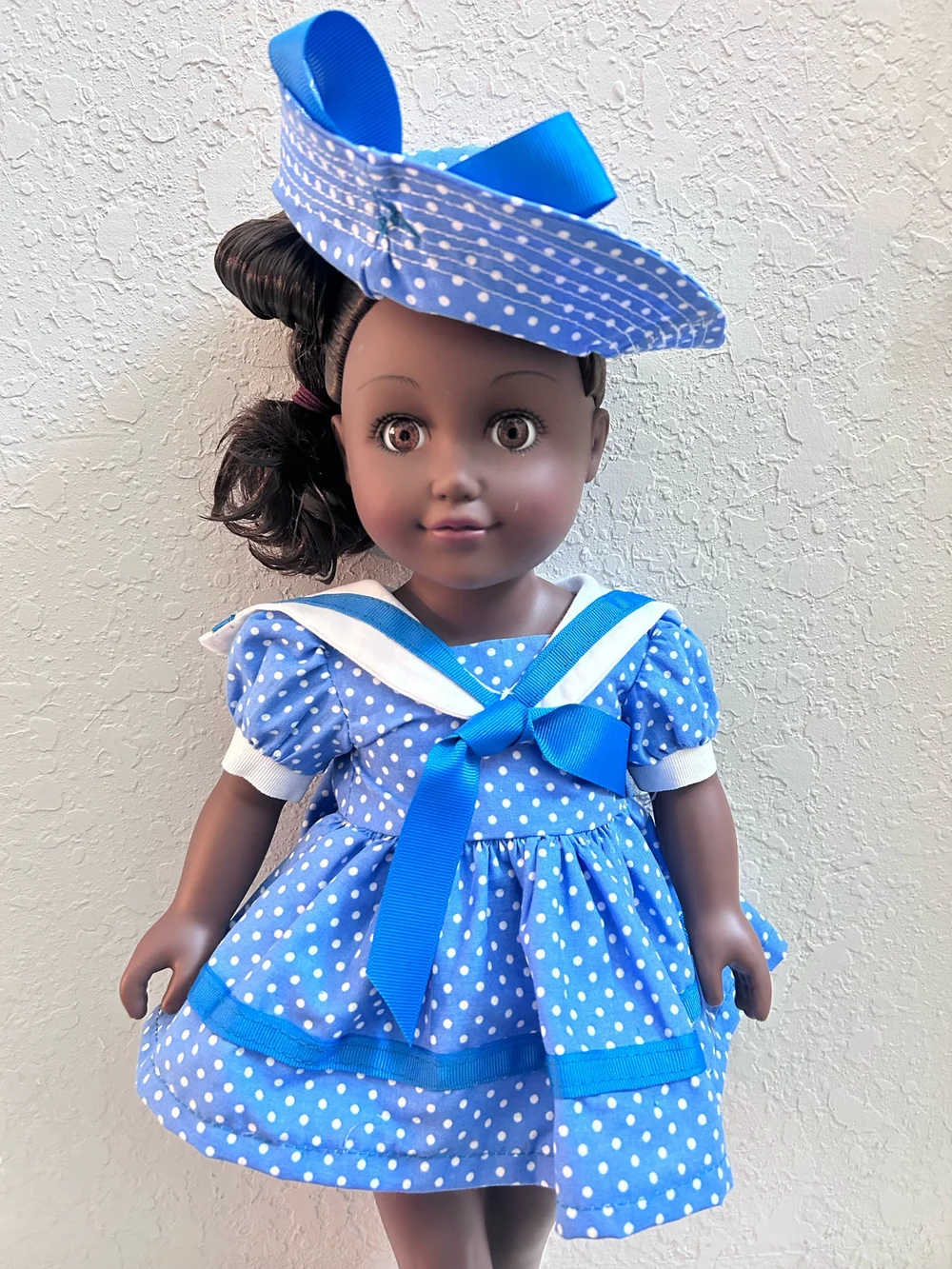 Doll Clothesline/Two Piece Outfit for 18 Doll/ Blue Polka Dot Dress with  matching Hat  CeciNicole ShopCecinicole Shop | Handmade African Handbags &  Accessories | Authentic Ankara Fabric Bags