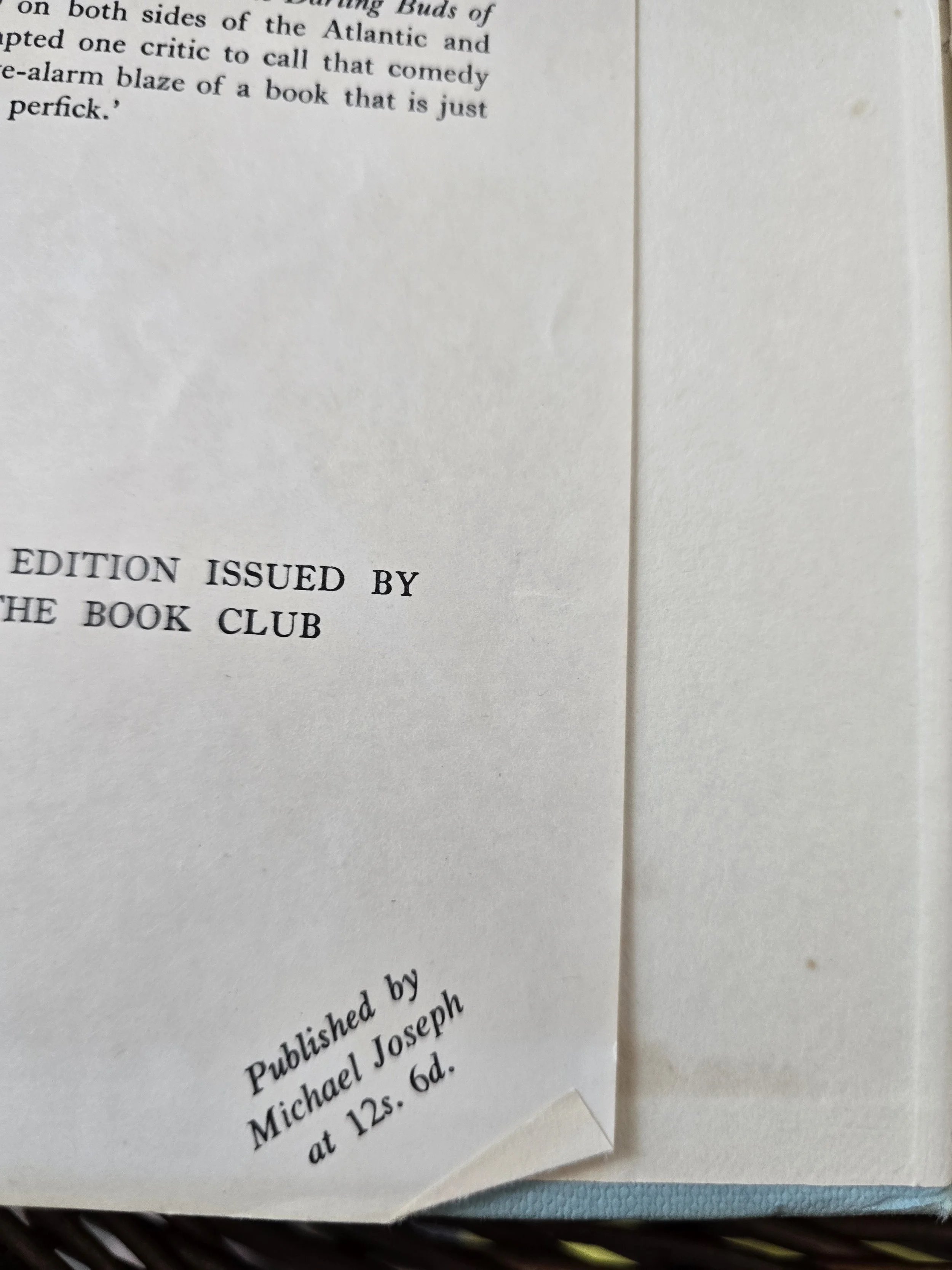 vintage British novel inspired by post-war France