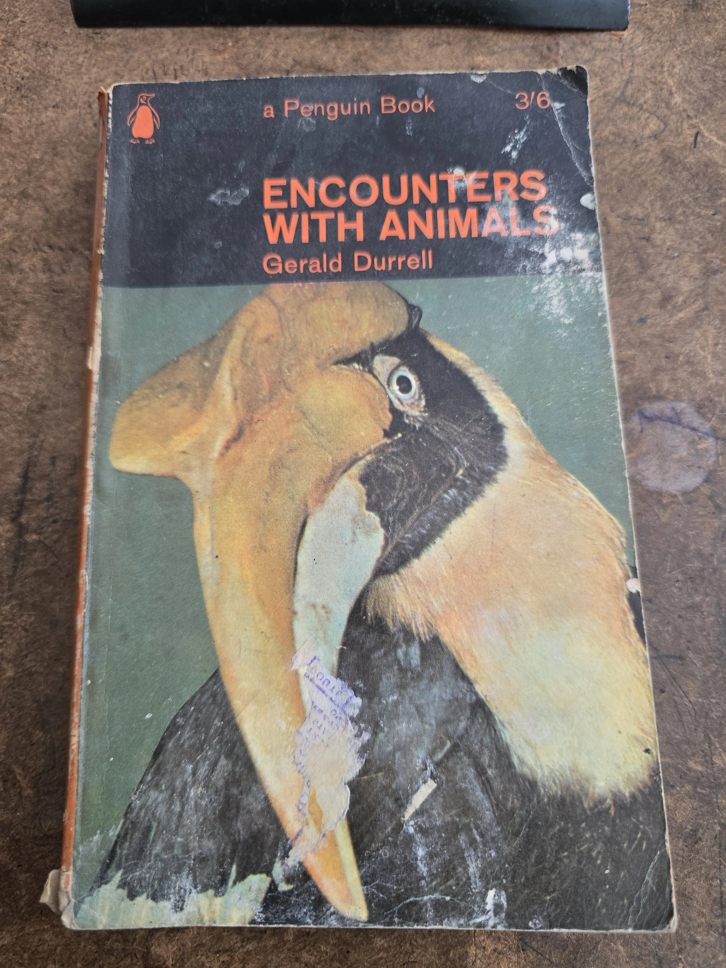 Vintage Penguin paperback edition of Encounters With Animals by Gerald Durrell.