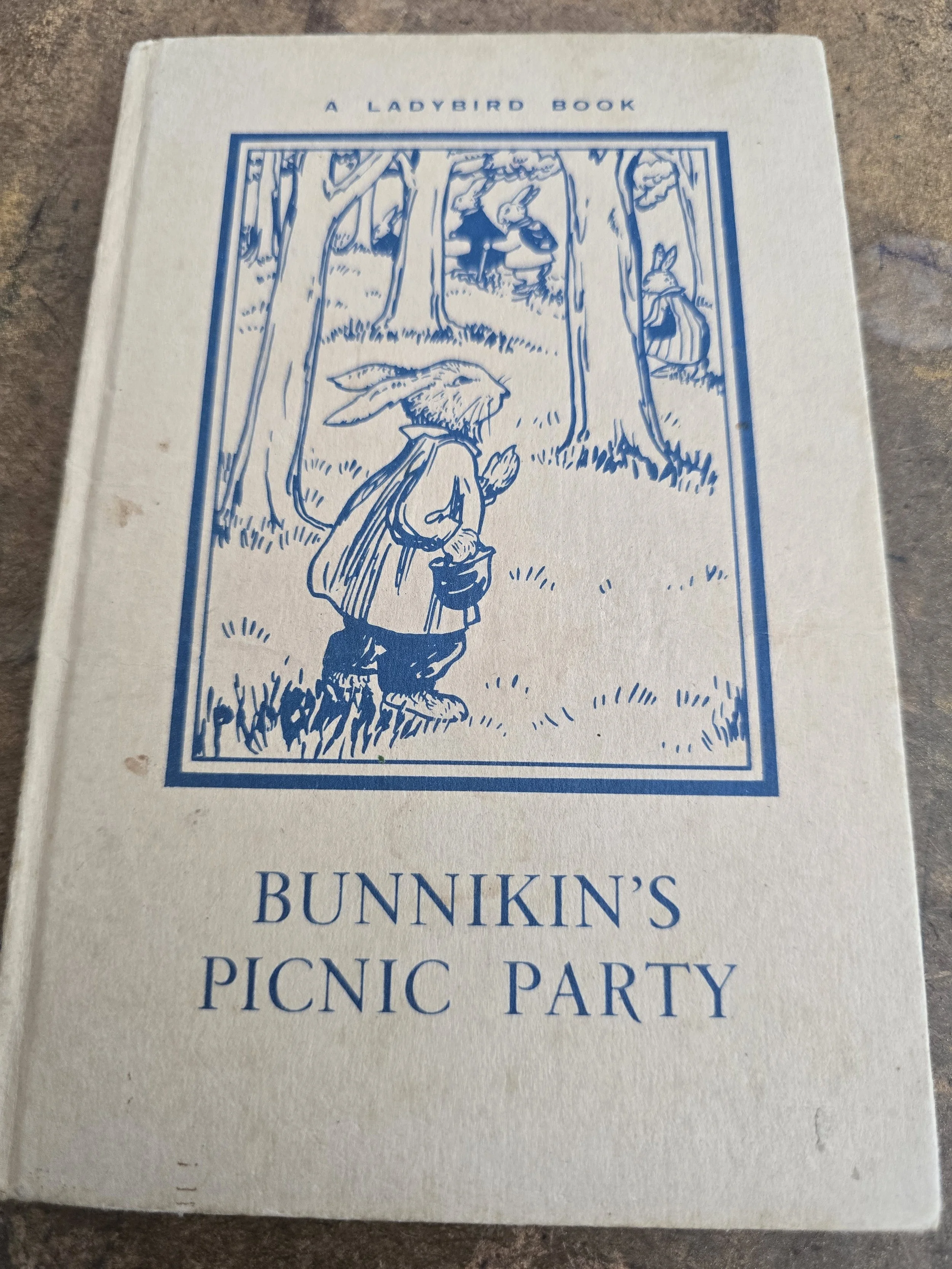 Vintage Ladybird book Bunnikin's Picnic Party with illustrated rabbit cover.