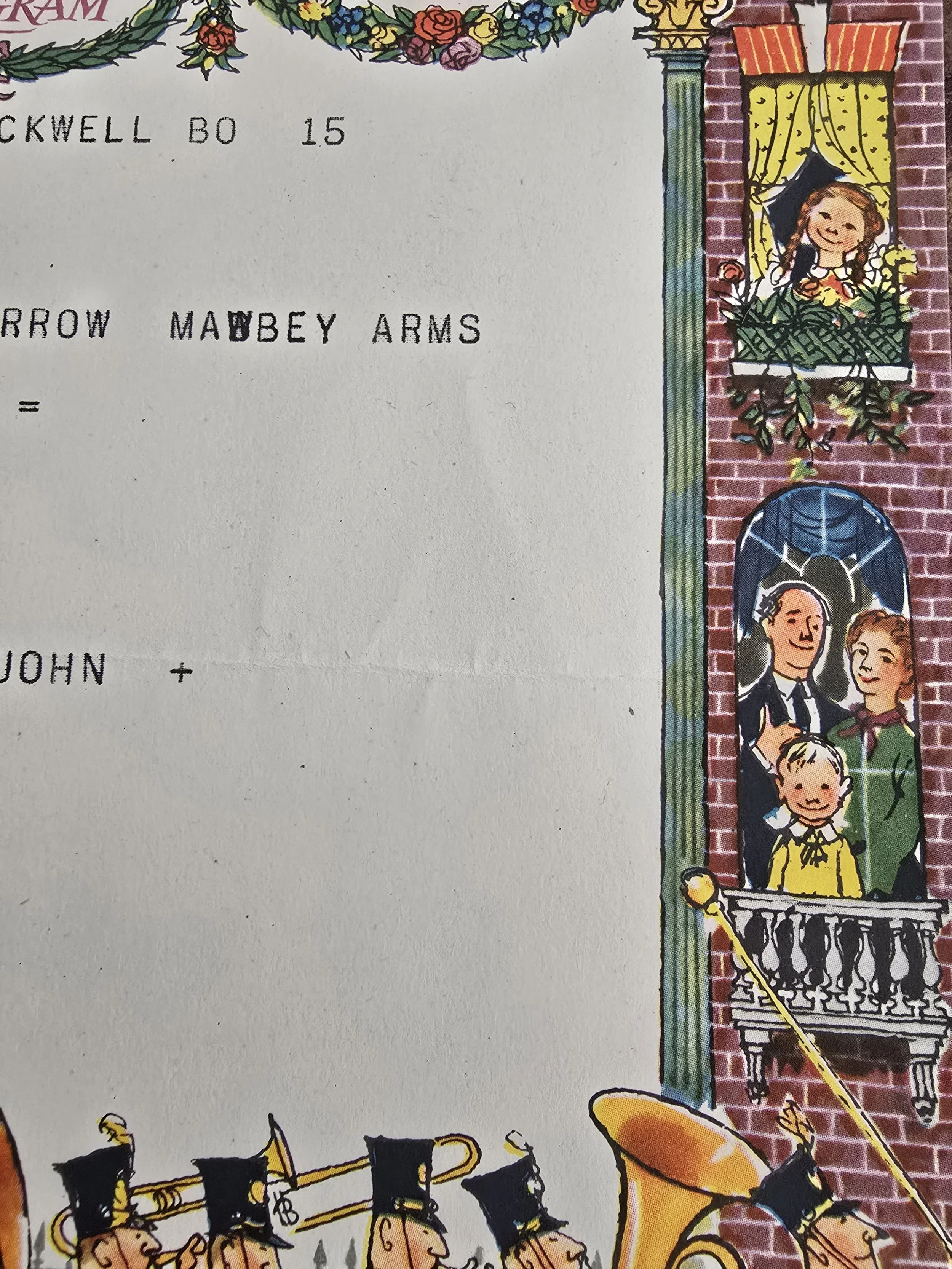 1958 Greetings Telegram addressed to Mr and Mrs Varrow with classic GPO design elements