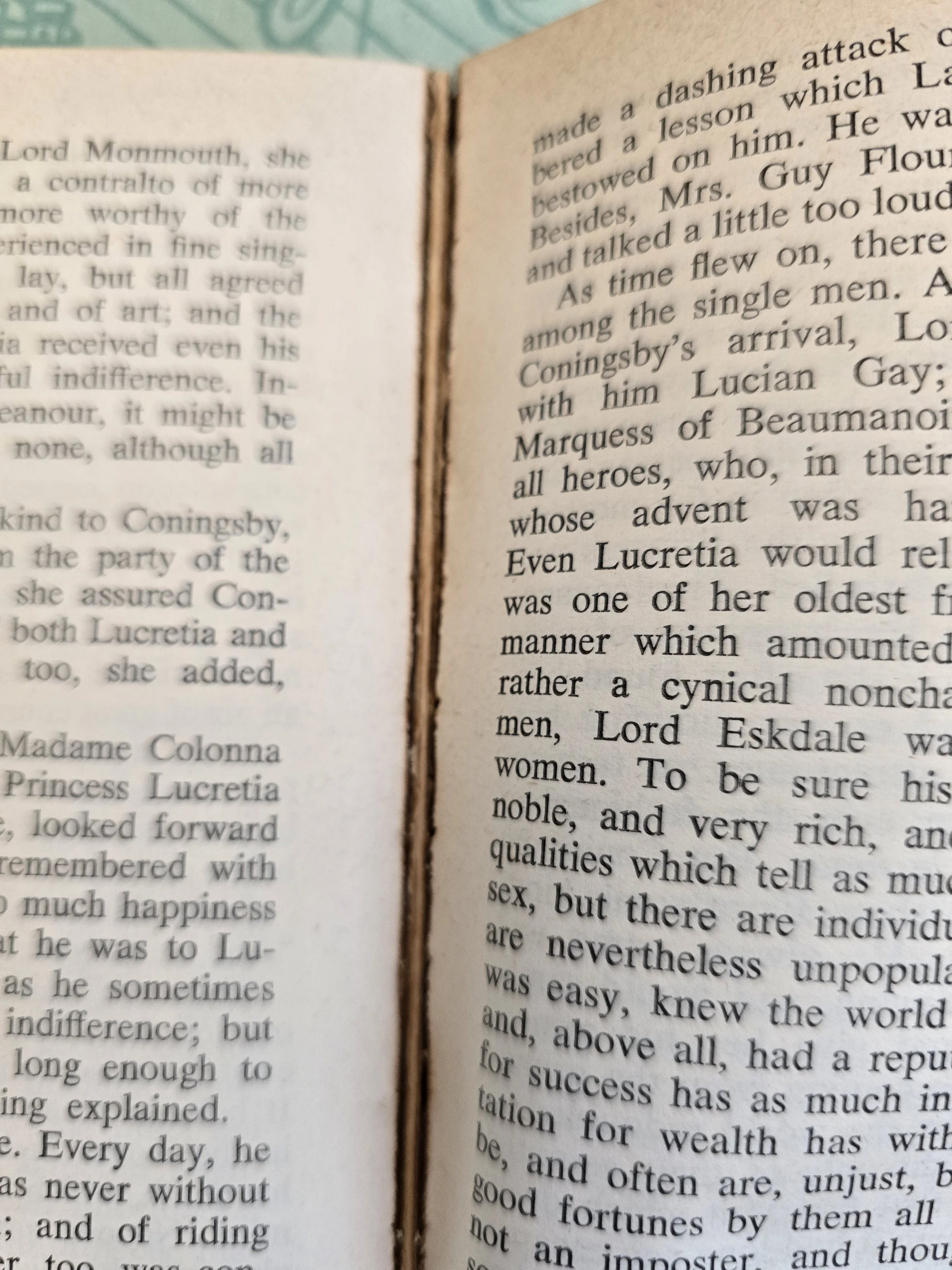 Worn 1960s Signet Classics edition of Coningsby with moody gothic-inspired typography and artwork (Copy)