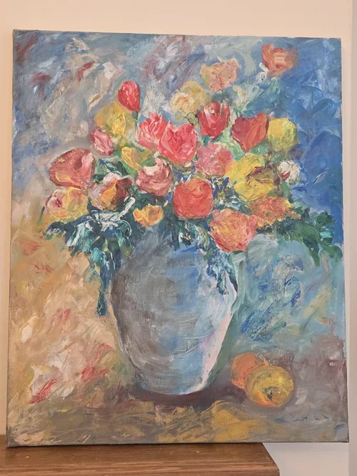 Vintage Floral Oil Painting