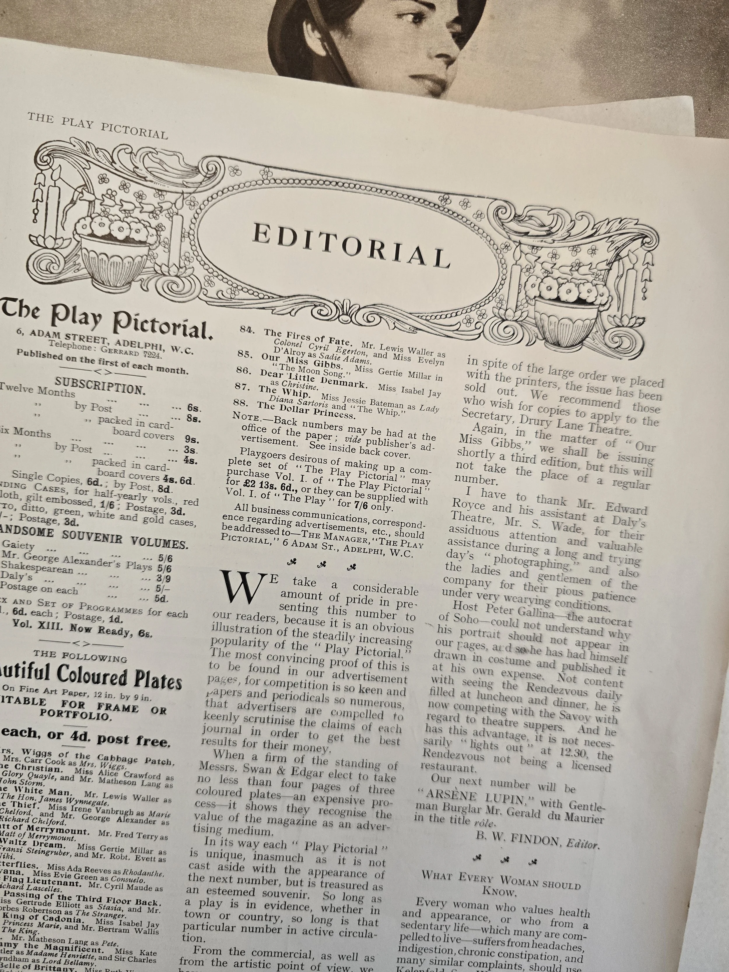 The Play Pictorial No 88 The Dollar Princess antique magazine