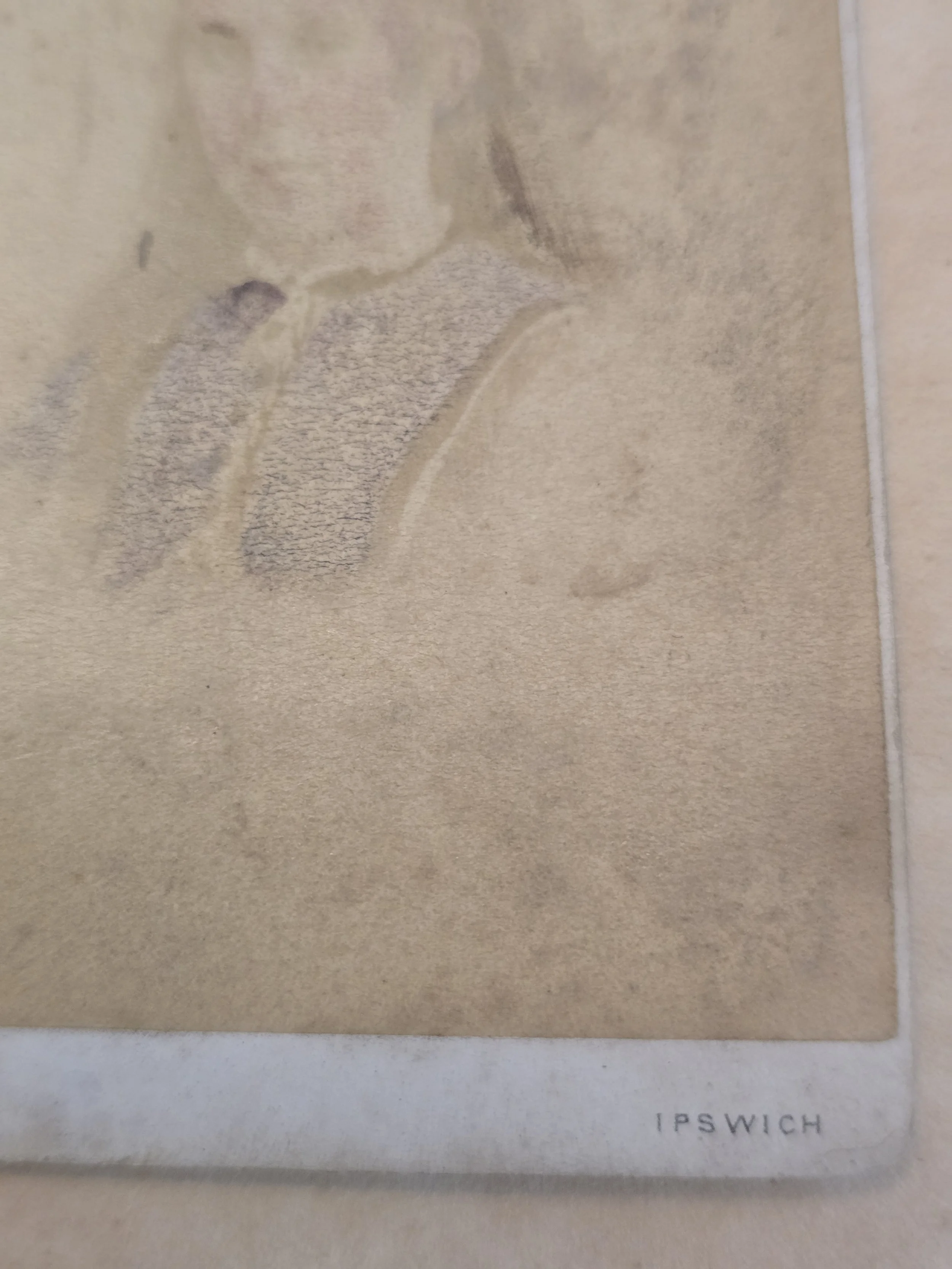 Ghostly faded antique Victorian cabinet card portrait