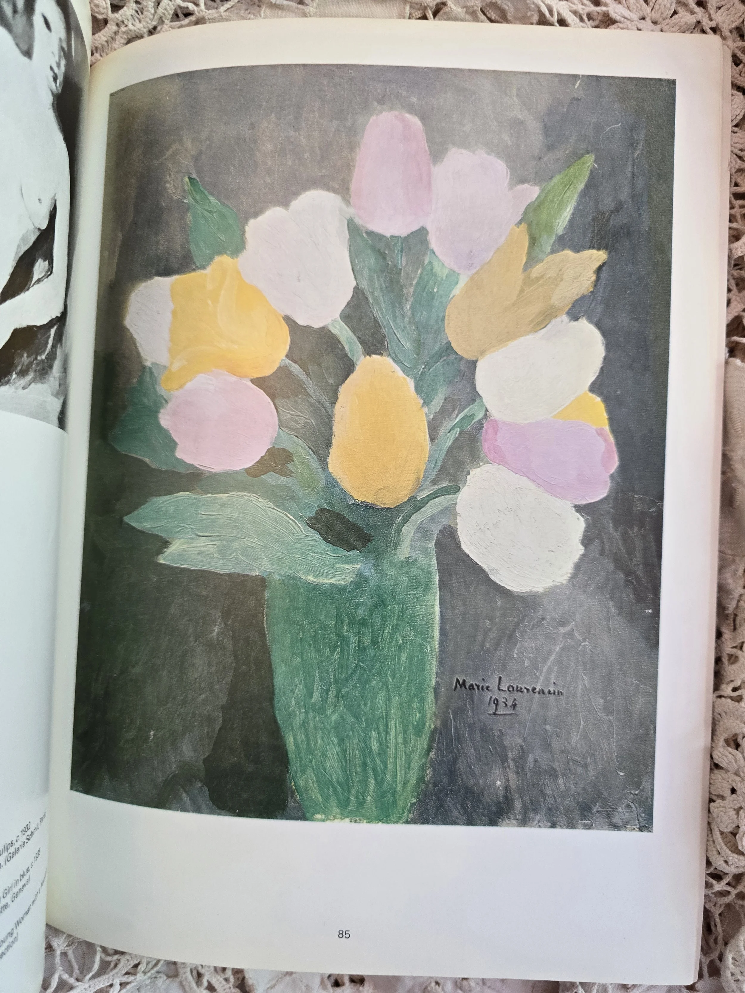 Laurencin floral still life vintage art book plate